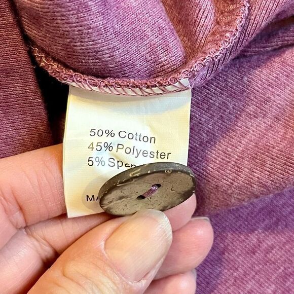 Levaca Button Cowl Neck Front Pocket Tunic Medium - Picture 8 of 9